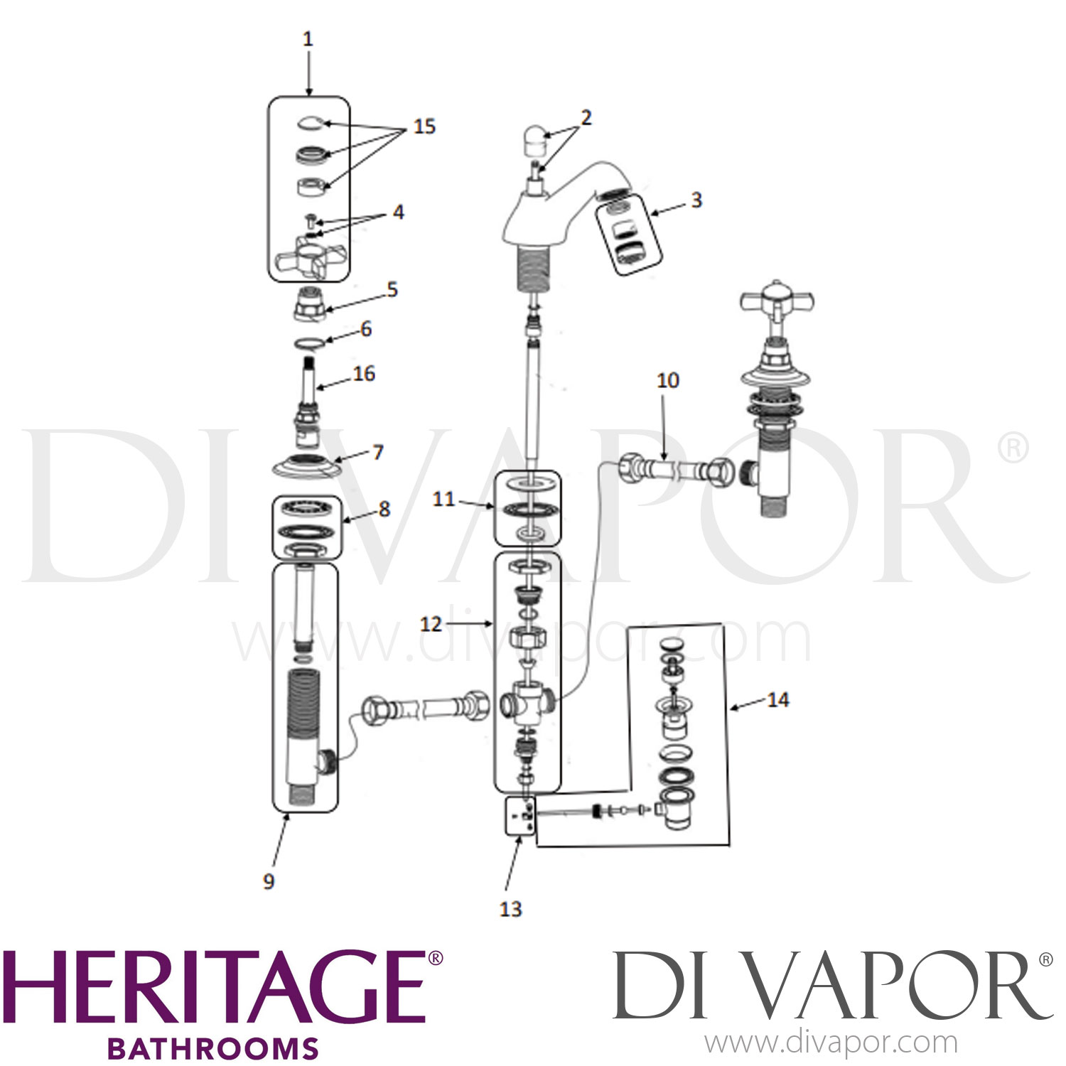 Heritage TGRC06 GEN2 Glastonbury Basin Mixer 13/04/15 Bathroom Tap