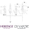 Heritage Glastonbury 3 Taphole Basin Mixer Dimensions