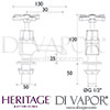 Heritage Gracechurch Basin Pillar Taps Dimensions