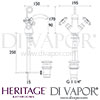 Heritage Gracechurch 1 Taphole Basin Mixer Dimensions
