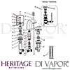 Heritage Gracechurch 3 Taphole Basin Mixer Dimensions