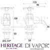 Heritage Gracechurch Bath Pillar Taps Dimensions