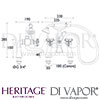 Heritage Gracechurch Bath Shower Mixer Dimensions