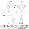 Heritage Gracechurch 1 Taphole Basin Mixer Dimensions