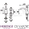 Heritage Gracechurch 3 Taphole Basin Mixer Dimension