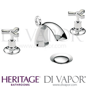 Heritage TGRDMOP06 Gracechurch 3 Taphole Basin Mixer - Chrome with Mother of Pearl Inlay - Spare Parts