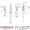 Heritage Glastonbury 3 Taphole Basin Mixer Dimensions