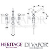 Heritage Glastonbury 3 Taphole Basin Mixer Dimensions