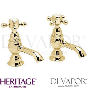 Heritage THA00 Hartlebury Gold Basin Pillar Taps - 14/04/2015 - Spare Parts