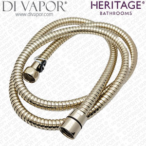 Heritage THA25 Vintage Gold Shower Hose - 5 Foot Long