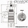 Cartridge Replacement Plastic Thermostatic 102mm Total Length