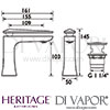 Heritage Hemsby 1 Taphole Basin Mixer Dimensions