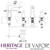 Heritage Hemsby 3 Taphole Basin Mixer Dimensions