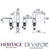 Heritage Hemsby 3 Taphole Bath Filler Dimensions