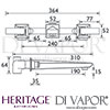 Heritage Hemsby Wall Mounted Bath Filler Dimensions