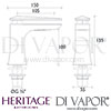 Heritage Hemsby Bath Taps Dimensions