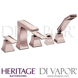 Heritage THPRG02 Hemsby 5 Taphole Bath Shower Mixer - Rose Gold - Spare Parts