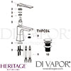 Drawing Heritage Hemsby 1 Taphole Basin Mixer Spares