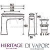 Heritage Hemsby 1 Taphole Basin Mixer Dimensions
