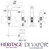 Heritage Hemsby 3 Taphole Basin Mixer Dimensions