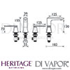 Heritage Hemsby 3 Taphole Bath Filler Dimensions