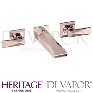 Heritage THPRG10 Hemsby Wall Mounted Basin Mixer - Rose Gold - Bathroom Tap Spares