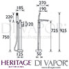 Heritage Hemsby Floor Standing Bath Shower Mixer Dimensions