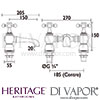 Heritage Hartlebury Bath Filler Dimensions