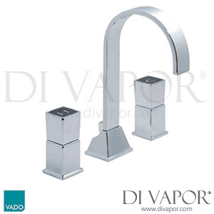 VADO TIM-101-C/P Time 3 Hole Basin Mixer Deck Mounted with Pop-Up Waste Tap Spare Parts