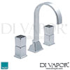 VADO Time 3 Hole Basin Mixer Pop-Up Waste Tap Spare Parts
