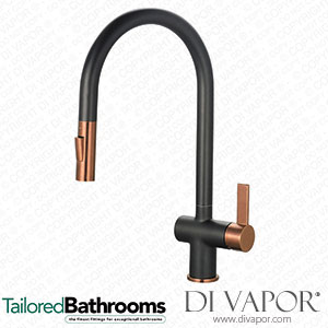 Tailored TIS5083 Mayhill Black & Rose Gold Single Lever Pull Out Kitchen Tap Spare Parts