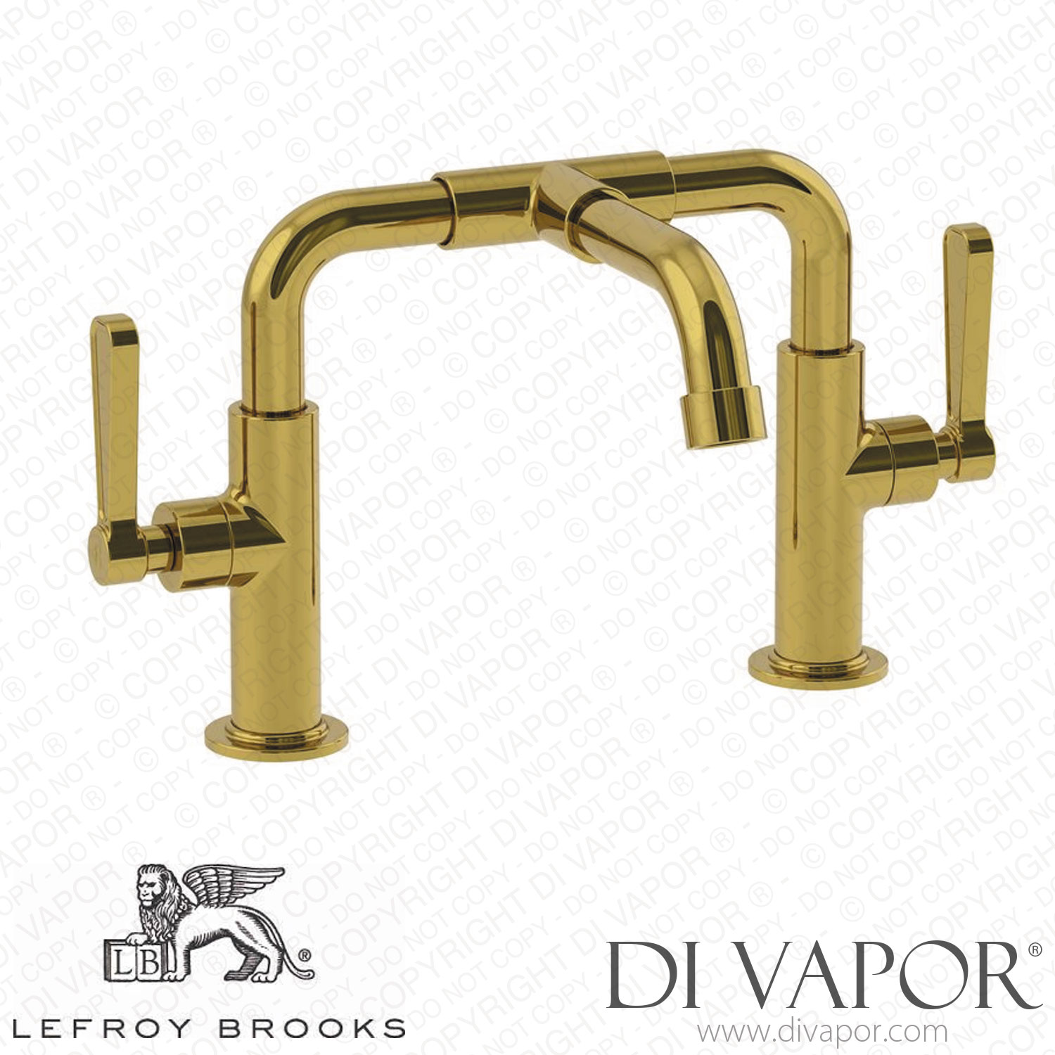 Lefroy Brooks Ten Ten Deck Mounted Basin Bridge Mixer With Levers (Tl