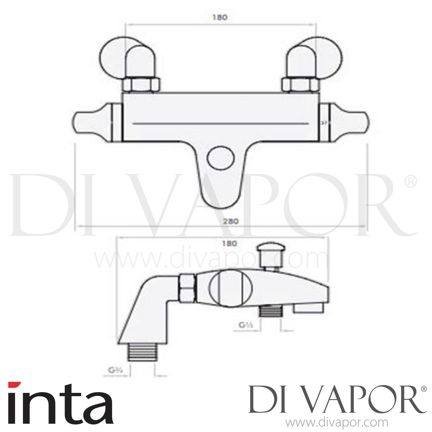 Inta TL30024CP Telo Thermostatic Bath Shower Mixer Spare Parts