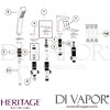 Drawing Heritage Lymington 5 Taphole Bath Shower Mixer Spares