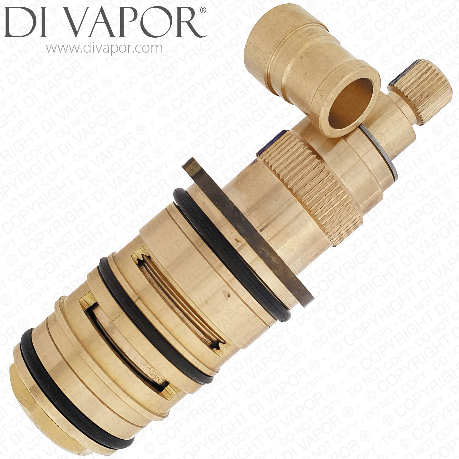 Thermostatic Cartridge for Temel Round Dial 1 Way Black Matt Concealed