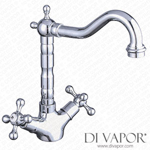 Better Bathrooms TMT036 Essence Edwin Chrome Twin Lever Traditional Kitchen Mixer Tap Spare Parts