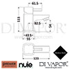 Hudson Reed Nuie Permier Munro Mini Basin Mixer Push Button Waste Tap Dimension
