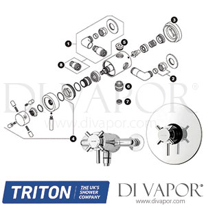 Triton TOLFLOEXTHCM Florino Mini Concentric Mixer Shower Spare Parts