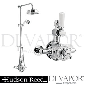 Hudson Reed Topaz Exposed Valve Inc. Rigid Riser Kit, Diverter, 8 Inch Shower Rose & Handset Spare Parts