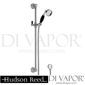 Hudson Reed Topaz Black Triple Concealed Shower With Slide Rail Kit & Fixed Head Spare Parts