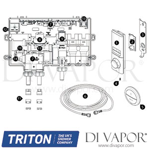 Triton Digital Single Outlet Mixer Shower Spare Parts - TR DV 268
