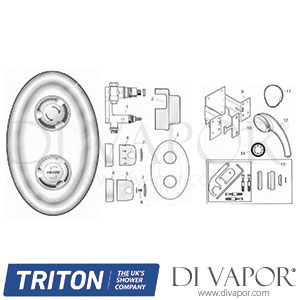 Triton Aspirante Dual Control Shower Spare Parts - TR DV 494