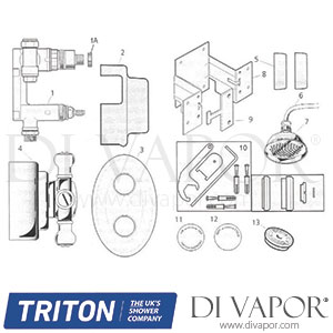Triton DC7000 Antique Dual Control Shower Spare Parts - TR DV 511