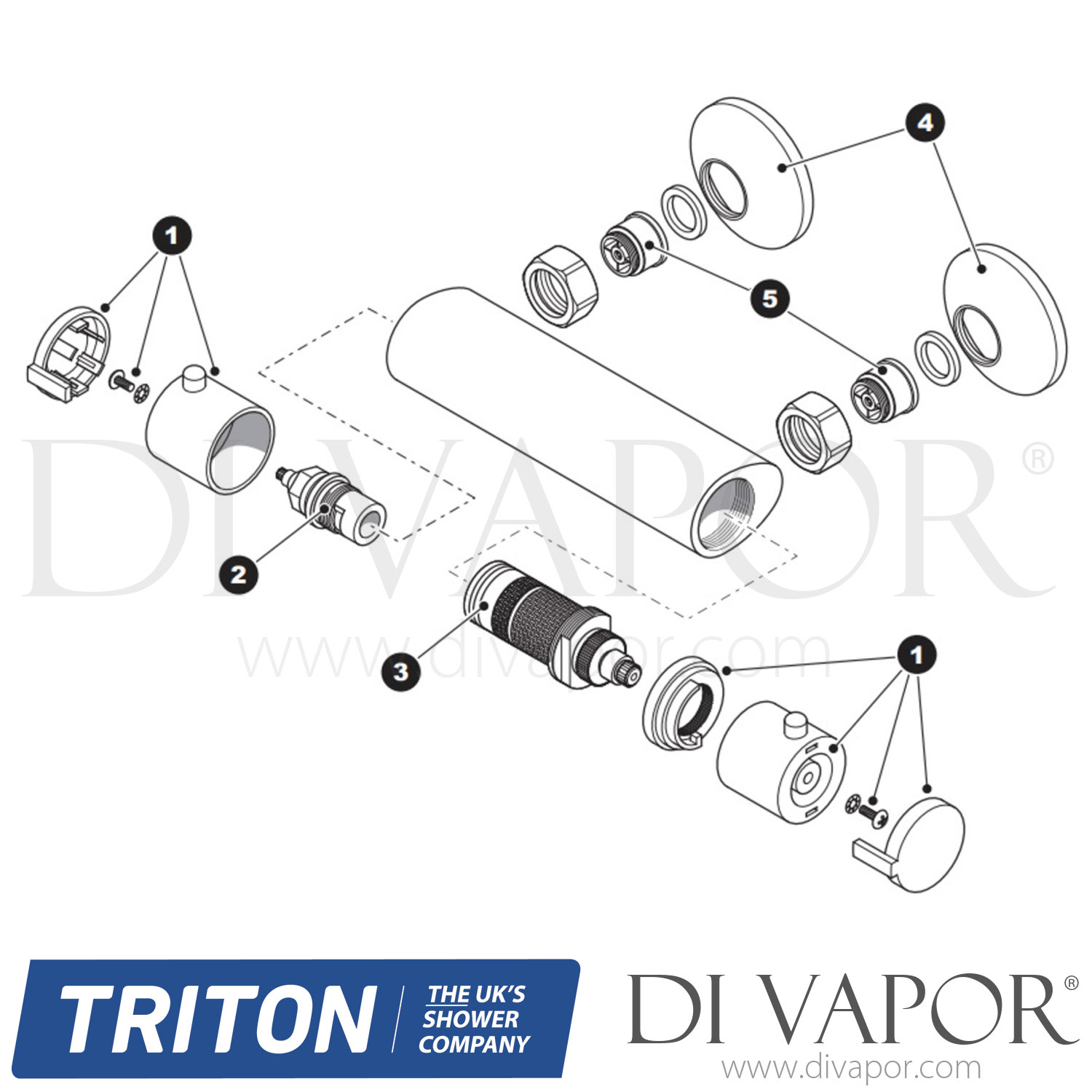 Triton Sema Thermostatic Bar Mixer Shower - January 2011 - Spare Parts - TR DV 471