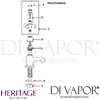 Drawing Heritage Ryde Basin Pillar Taps Spare