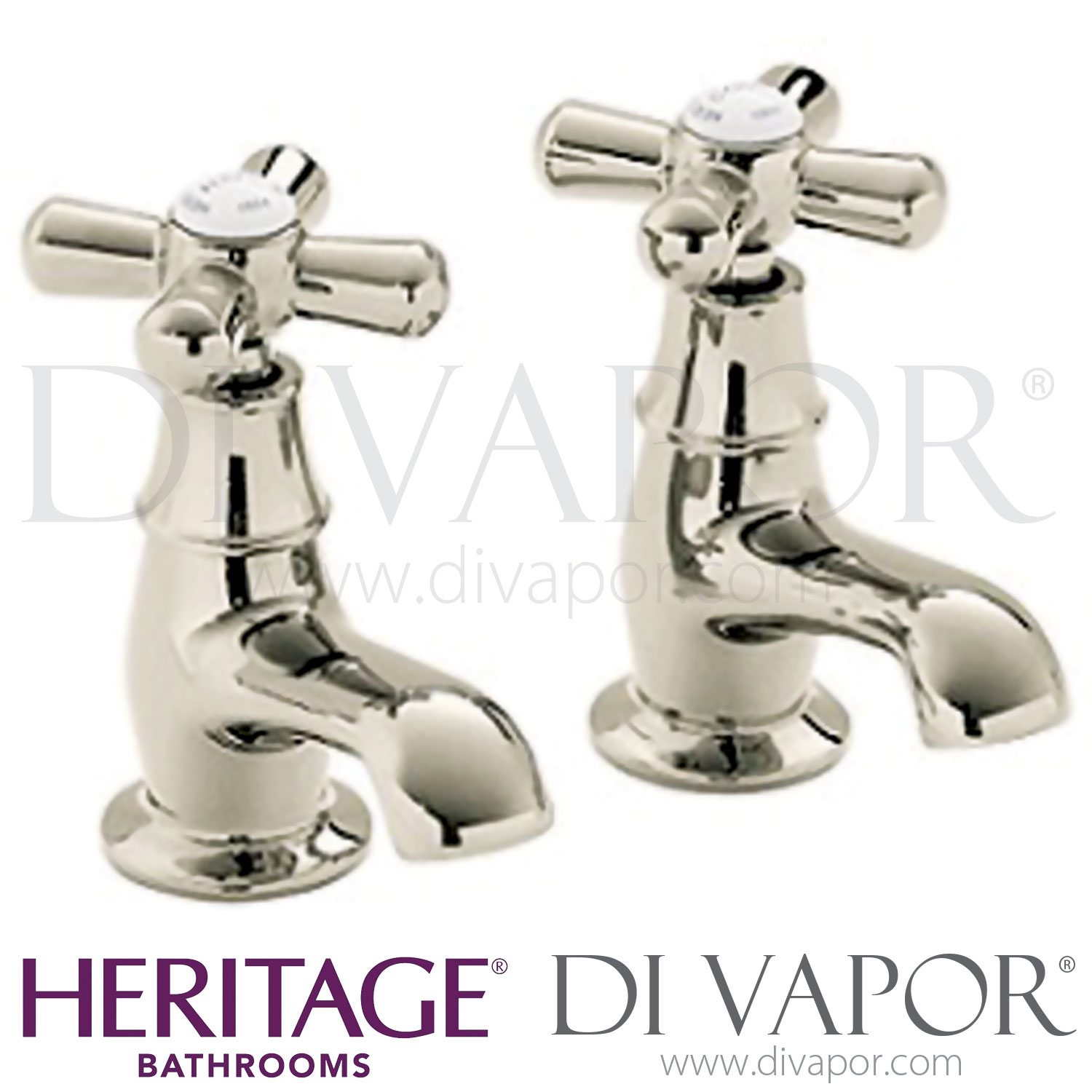 Heritage TRHG00 Ryde Basin Pillar Taps - Vintage Gold - Spares - View #14