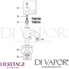 Drawing Heritage Somersby Bath Pillar Taps Spares