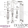 Heritage Somersby 3 Taphole Bath Filler Spare Parts Drawing