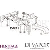 Heritage Somersby Wall Mounted Bath Filler Spare Parts Drawing