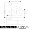Hudson Reed Ultra Vibe Basin Mixer Push Button Waste Tap Dimension